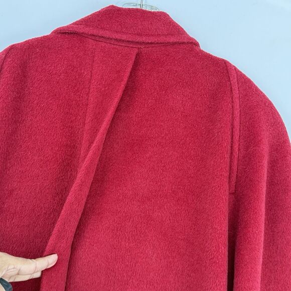 Harvé Benard Vintage Style Red Wool Coat Double Breasted Women’s XL USA - Picture 8 of 16